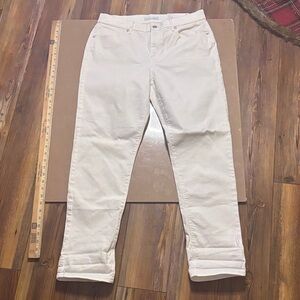 LOFT White The Girlfriend Jeans Mid rise 29/8 NWT
